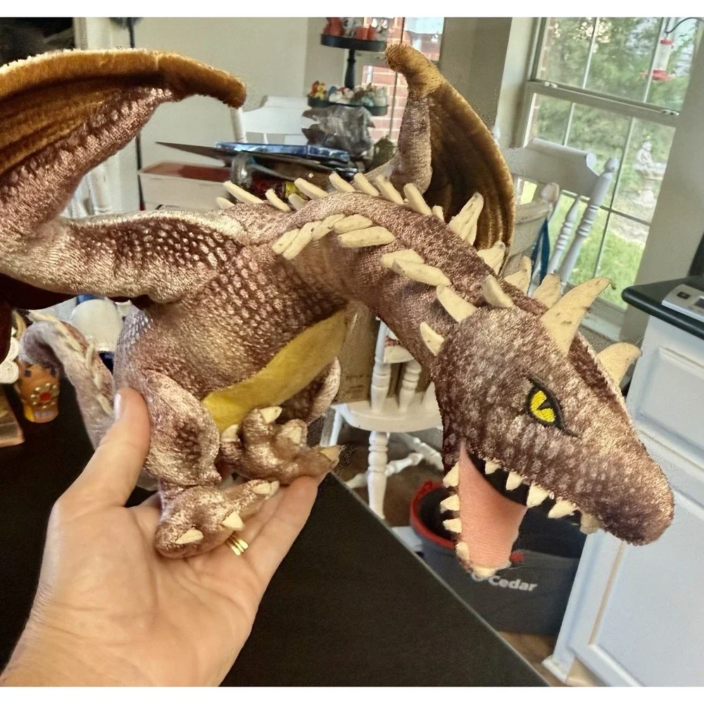 Harry Potter Hedwig & Hungarian Horntail Dragon Plush Lot Universal Wizarding